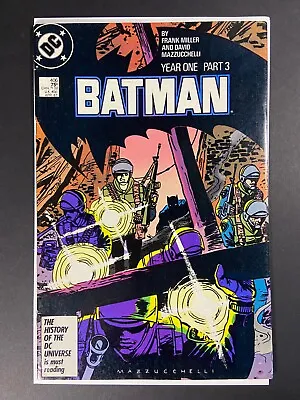 Buy Batman #406 Year One Part 3 Frank Miller VF/NM 1987 DC Comics • 7.91£