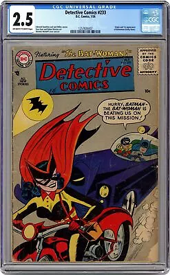 Buy Detective Comics #233 CGC 2.5 1956 1257826007 1st App. Batwoman • 1,270.76£