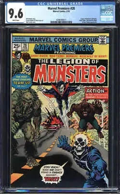 Buy Marvel Premiere #28 Cgc 9.6 White Pages // 1st App Legion Of Monsters 1976 • 1,043.19£