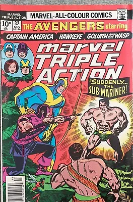 Buy Marvel The Avengers Triple Action # 32 November 1976 Feat The Sub-Mariner • 2£
