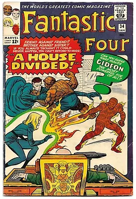 Buy Fantastic Four (Marvel 1965) #34 * Jack Kirby / Stan Lee 🔥🔥 • 56.52£