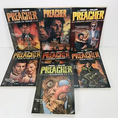Buy Preacher Volumes 1-7 (1 2 3 4 5 6 7) • Graphic Novel Comic Bundle • Ennis Dillon • 59.99£
