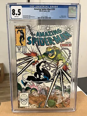 Buy CGC 8.5 Amazing Spider-Man 298 Todd McFarlane First Venom Cameo White Pages • 94.87£