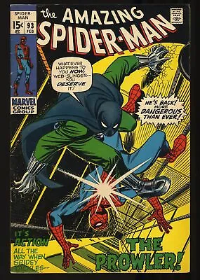 Buy Amazing Spider-Man #93 FN+ 6.5 Prowler Appearance! John Romita Jr. Cover! • 47.51£
