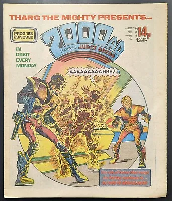 Buy 2000 AD Comic - Prog #188 (29 Nov 1980) Judge Dredd • 1.99£