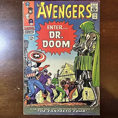 Buy Avengers #25 (1966) - Doctor Doom! Fantastic Four! • 177.89£