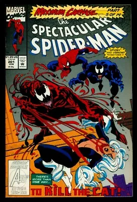 Buy Marvel Comics The Spectacular SPIDER-MAN #201 Maximum Carnage Part 5 NM+ 9.6 • 15.76£