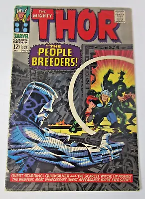 Buy Thor #134 1966 [VG] 1st App High Evolutionary Fafnir Man-Beast Silver Age Key • 61.66£