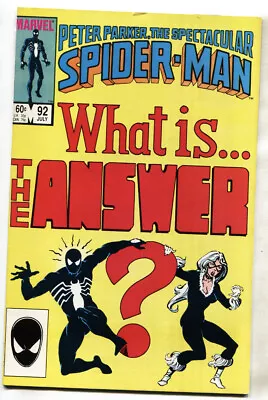 Buy Spectacular Spider-Man #92--1985--MARVEL--1st Answer--COMIC BOOK • 17.59£
