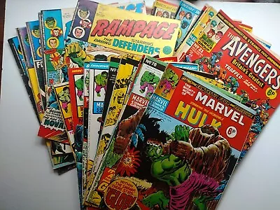 Buy Marvel UK Weekly MWOM Avengers Rampage 1970s See Description 24 Issues • 20£