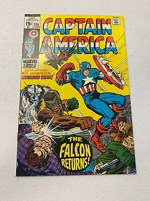 Buy Captain America #126 1970 Redwing Diamond Head Stan Lee Jack Kirby Comic Mj • 31.66£