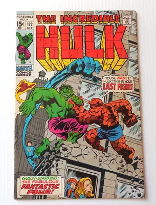 Buy The Incredible  Hulk No 122 Marvel Comics  1969 Silver Age Stan Lee Herb Trimpe • 35.47£