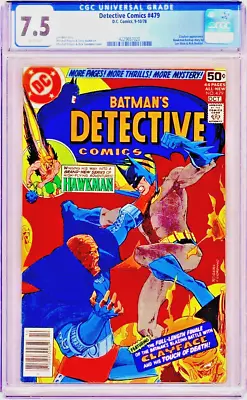 Buy Detective #479  DC    1978    Graded 7.5 By CGC   1st Appearance Of Fadeaway Man • 47.17£