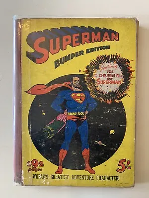 Buy Superman Bumper Edition Annual 1951 The Origin Of Rare Collectible Fair • 70£
