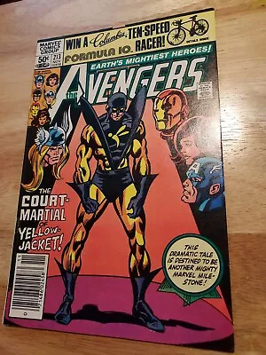Buy Avengers #213 (1981) 9.0 VF/NM -Mark Jewlers Variant- Yellow Jacket Appears! • 16.08£