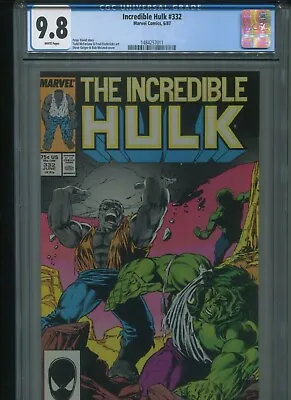 Buy Incredible Hulk #332 CGC 9.8 (1987) Todd McFarlane White Pages Highest Grade • 177.82£