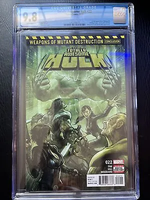 Buy Totally Awesome Hulk 22 CGC 9.8 1st Appearance Weapon H 1st Print 🔑🔥2017 • 139.41£