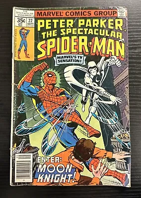 Buy Spectacular Spider-Man #22 Marvel Comics 1978 Peter Parker / Moon Knight • 7.88£