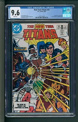 Buy New Teen Titans #34 CGC 9.6 White Pages Deathstroke • 110.58£