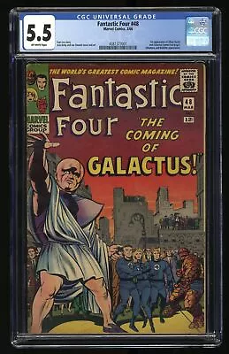 Buy Fantastic Four #48 CGC FN- 5.5 Off White 1st Full Galactus! Silver Surfer! • 1,260.69£
