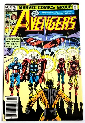 Buy Avengers #217 (1982) / Vf / Capatin America / Thor / Wasp • 10.25£
