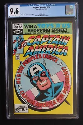 Buy Captain America #250 For President 1980 1st Zimmer MLA Gundersen BYRNE CGC 9.6 • 63.16£