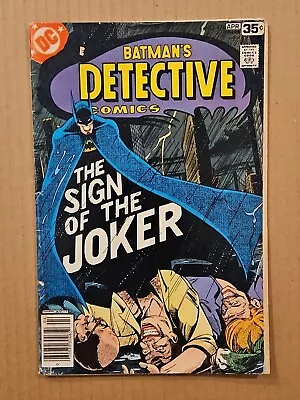 Buy Detective Comics #476 Joker Appearance Moisture Damage DC 1978 VG- • 6.35£