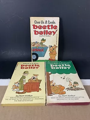 Buy *Lot Of 3* Whitman VINTAGE Comic Books ~ Beetle Bailey Paperback Funny Pages • 11.91£