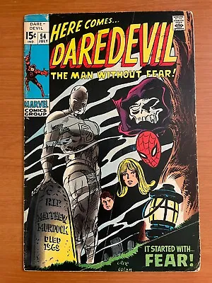 Buy Daredevil #54 (1969, Marvel) Key 1st App. 2nd Mister Fear Comic #KRC291 • 39.18£