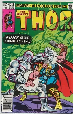 Buy ⚒THE MIGHTY THOR⚒Vol 1, Issue 288:Fury Of The Forgotten Hero-Marvel, Oct 1979-VF • 5.49£