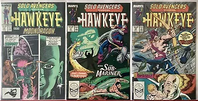 Buy Solo Avengers #17-19, Marvel 3 Comic Bundle, Hawkeye, Moondragon, 1988/89, Good • 5.99£
