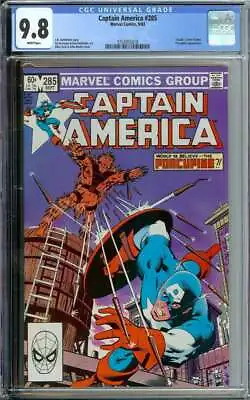 Buy Captain America #285 Cgc 9.8 White Pages // Death Of The Patriot 1983 • 95.94£