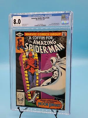 Buy Cgc 8.0 Amazing Spiderman #220 Marvel Comics 9/81 Moon Knight App • 111.89£
