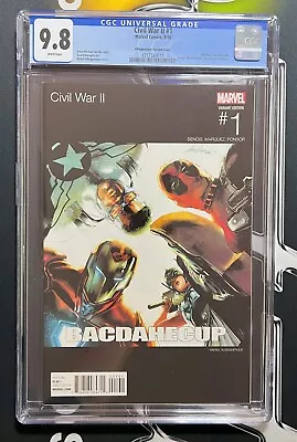 Buy Civil War II #1 CGC 9.8 WP (2016) Hip Hop Variant Cover • 59.38£