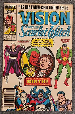 Buy Vision And The Scarlet Witch #12 Marvel 1986 1st App Scarlet Witch Twin Sons VF+ • 14.18£