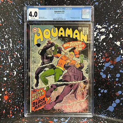 Buy Aquaman #35 (Sep 1967, DC) 1st APPEARANCE BLACK MANTA - CGC GRADED 4.0 • 195.88£