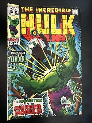 Buy Incredible Hulk 123 FVF Trimpe! VERSUS LEADER! Fantastic Four! 1970 Marvel V344 • 18.10£