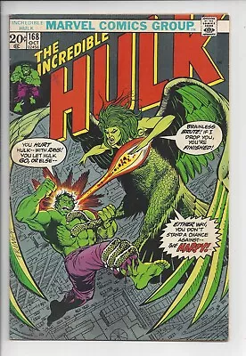 Buy Hulk #168 VG (4.0) 1973 - 1st Appearance Of Harpy.....Created By MODOK • 11.99£