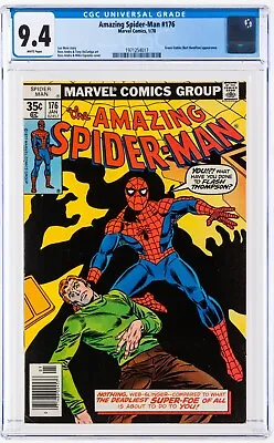 Buy Amazing Spider-Man # 176 CGC NM (9.4) Green Goblin Marvel White Pages • 75.11£
