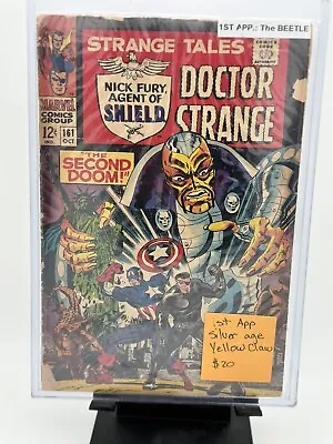 Buy STRANGE TALES #161 VF Captain America Nick Fury Cover! 1st S.A.YELLOW CLAW • 8.03£