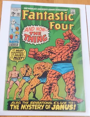 Buy Fantastic Four 107F/VF  1971 1st App Nega-Man & 2nd App Annihilus, • 23.72£