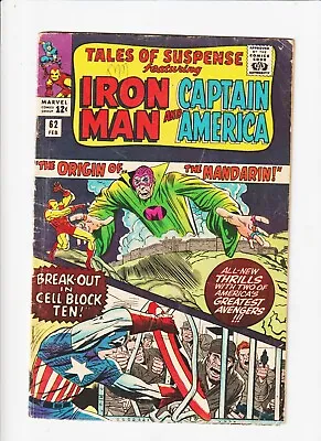 Buy Tales Of Suspense 62 Iron Man Captain America Marvel Comic Mandarin Origin Kirby • 15.77£