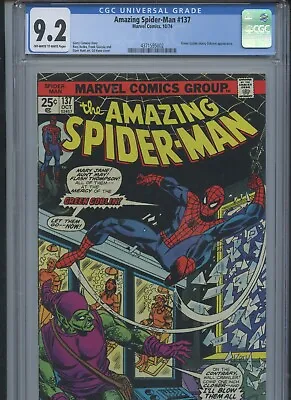 Buy Amazing Spider-Man #137 1974 CGC 9.2 • 82.98£