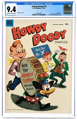 Buy Howdy Doody #19 CGC 9.4 (1952, Dell Publisher) High Grade Golden Age OW/White Pg • 278.23£