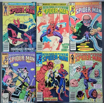Buy (6) Spectacular Spider-Man #58 71 78 84 89 96 Lot Marvel 1981 • 15.95£