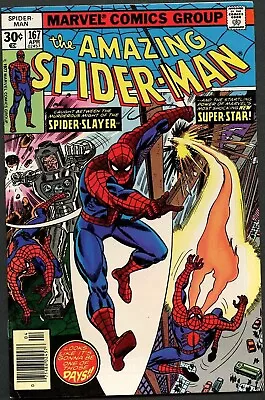 Buy The Amazing Spider-man #167 (1977) Vfn 8.0   Stalked By The Spider-slayer!  • 23£