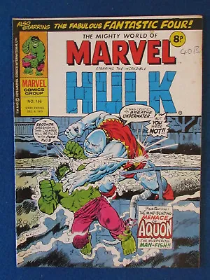 Buy The Mighty World Of Marvel Incredible Hulk Marvel Comic Issue 166 - 1975 • 5.99£