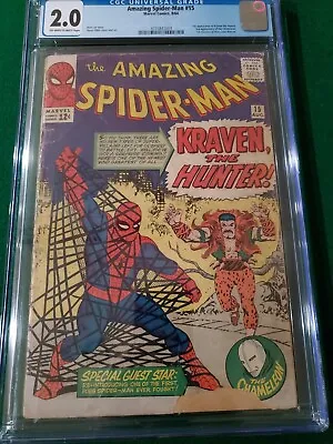 Buy Amazing Spider-Man #15 CGC 2.0  First App Of Kraven - 1st Mention Of MJ • 441.55£