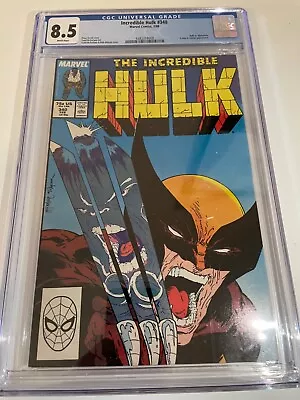 Buy INCREDIBLE HULK #340 CGC 8.5 Grade Marvel Comics 1988 Todd McFarlane Wolverine • 151.85£