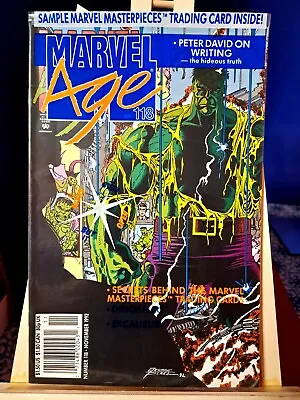 Buy MARVEL AGE COMIC BOOK #118 Incredible Hulk Masterpieces Card Inside 1992 SEALED • 13.44£